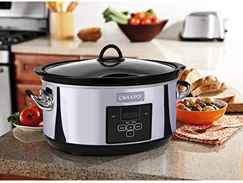 Crock-Pot 7 Quart Programmable Slow Cooker – Polished Platinum v3023