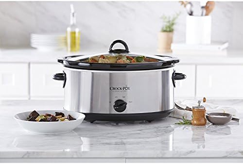 Crock-Pot 7 Quart Oval Manual Slow Cooker – Stainless Steel v3029
