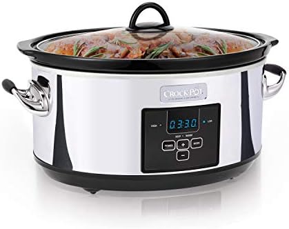 Crock-Pot 7 Quart Programmable Slow Cooker – Polished Platinum v3023