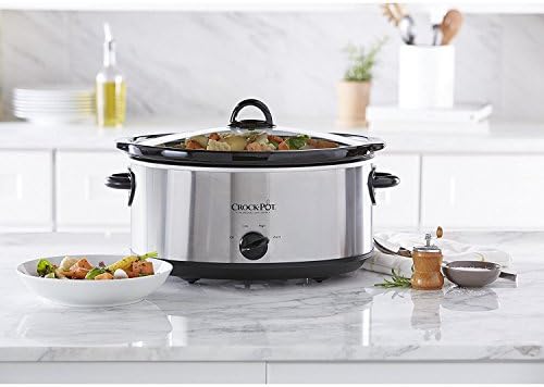 Crock-Pot 7 Quart Oval Manual Slow Cooker – Stainless Steel v3029