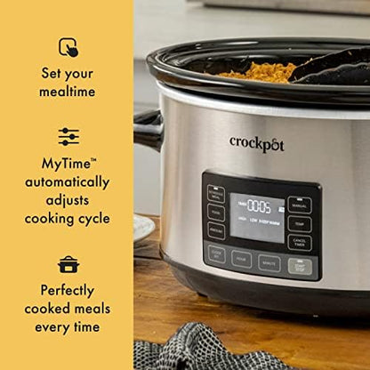 Crock-Pot 7 Quart Portable Programmable Slow Cooker with Timer v3027