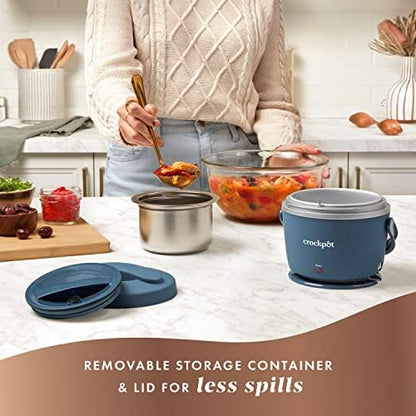 Crock-Pot Electric Lunch Box Food Warmer 20oz – Faded Blue v3022 v3x8