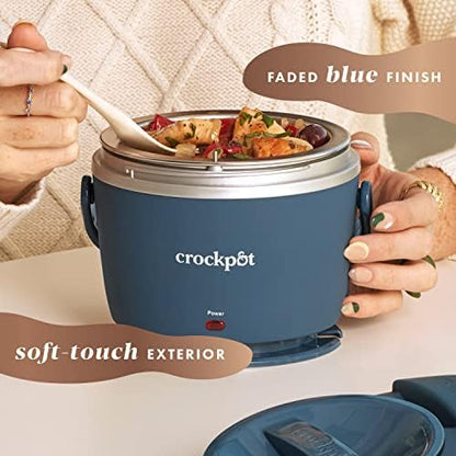 Crock-Pot Electric Lunch Box Food Warmer 20oz – Faded Blue v3022 v3x8