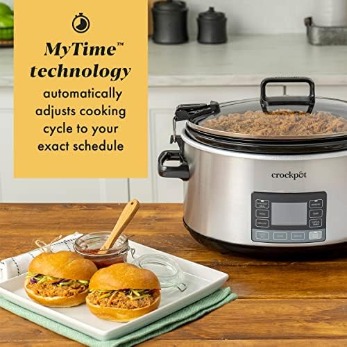 Crock-Pot 7 Quart Portable Programmable Slow Cooker with Timer v3027