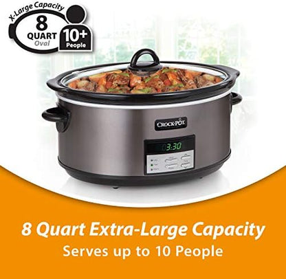 Crock-Pot 8 Quart Programmable Slow Cooker with Auto Warm v3028