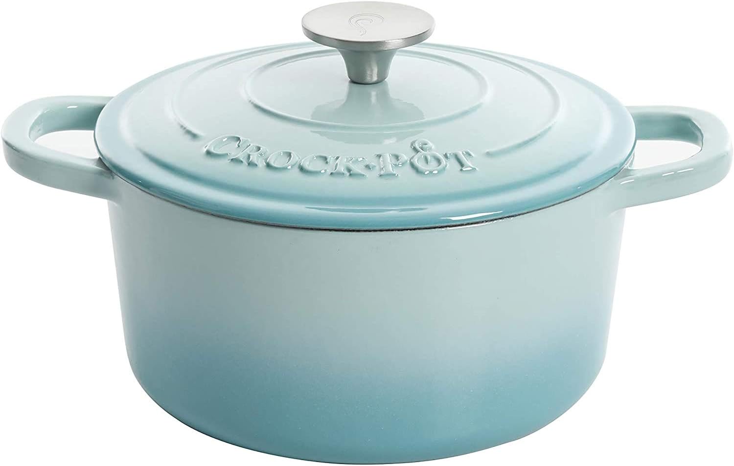 Crock-Pot 3 Quart Enameled Cast Iron Dutch Oven – Aqua v3002