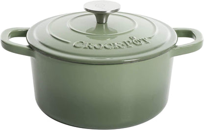 Crock-Pot 3 Quart Enameled Cast Iron Dutch Oven – Aqua v3002